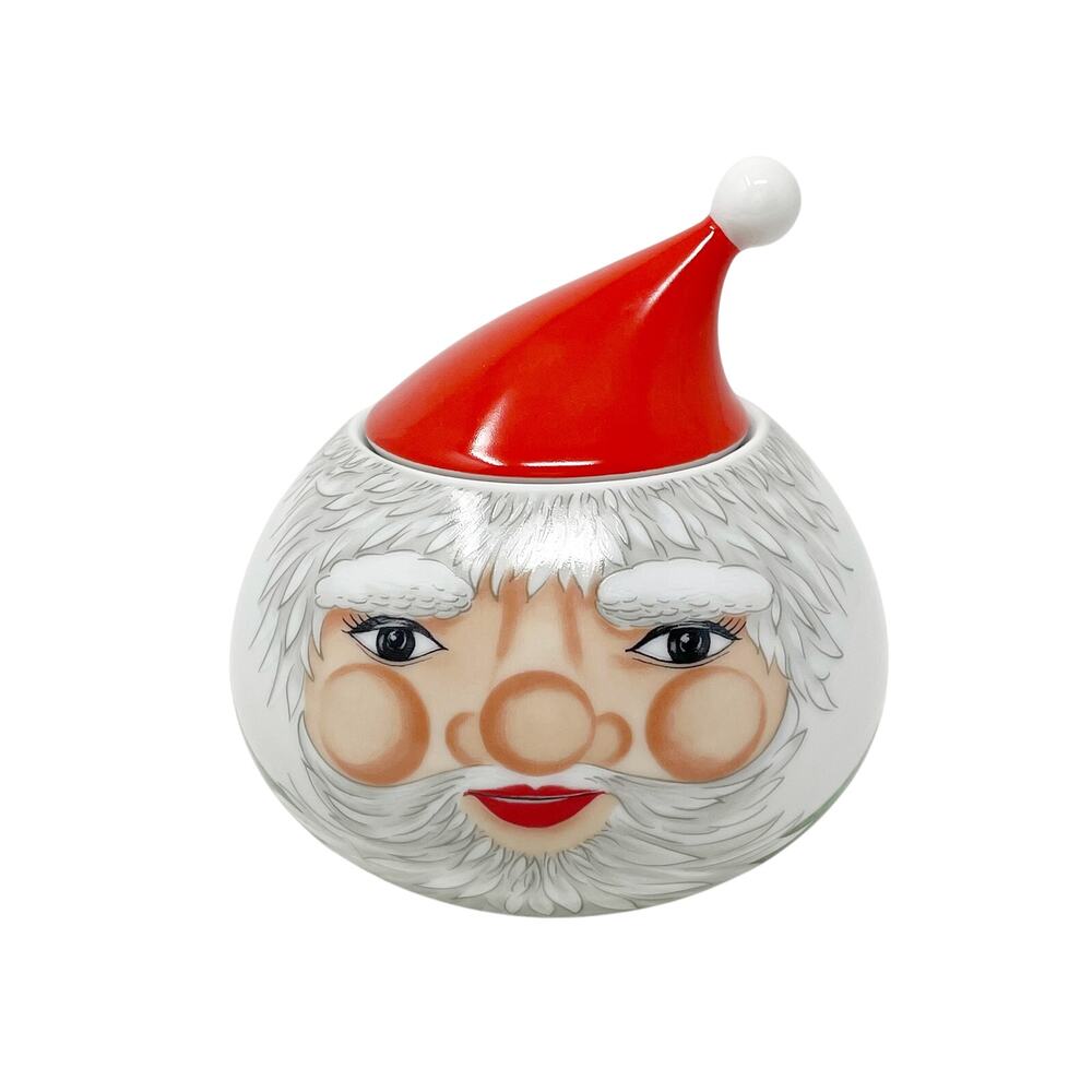 Piccolino Arzberg Germany Ceramic Santa Claus Figurine‎ Trinket Jar w Box 05856
